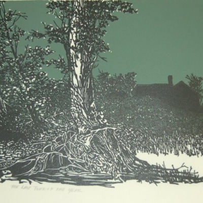 The Last Turn of the Years by Frank C. Eckmair; 1972 Woodcut