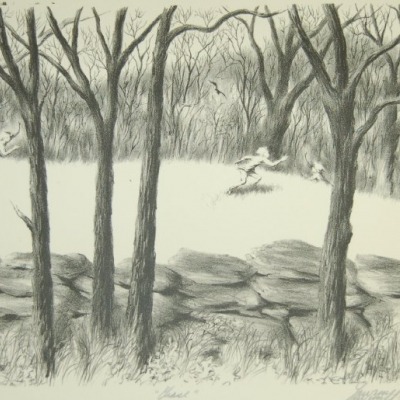 The Chase by Lawrence Beall Smith, 1970 Lithograph