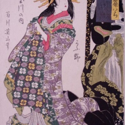 Untitled Color Woodblock by Eizan Kikukawa, 1804-18