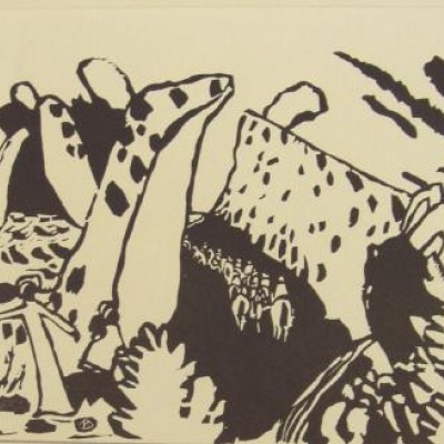 Reiterweg (Riding Path) by Wassily Kandinsky, 1911 Woodcut  