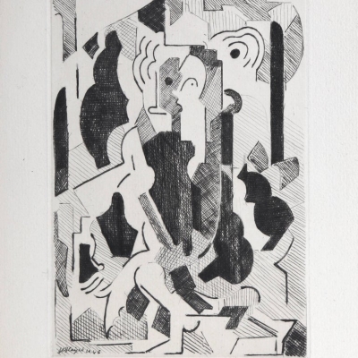 Abstract by Albert Gleizes, 1946 Etching