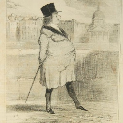 Bohemians de Paris by Honoré Daumier,1842 Lithograph 