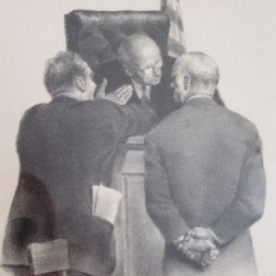 Conference at the Bench by Joseph Hirsch