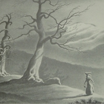 Ellison Hoover "Corsican Morning" 1948 lithograph