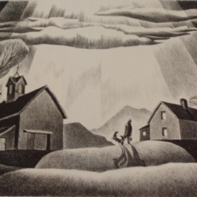 Partners by Dale Nichols, 1950 Lithograph 