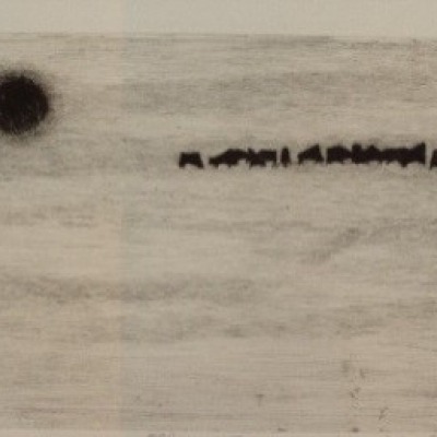 Black Pasture by Danielle Dillemann, 1965 Etching