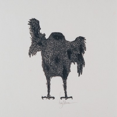 Eagle by Leonard Baskin, 1973 Wood Engraving