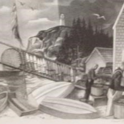 Fisherman's Cove, Maine by Ernest Fiene