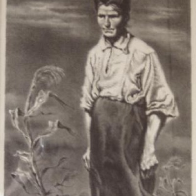 I Raise Turkeys and Chickens by Georges Schreiber, 1953 Etching