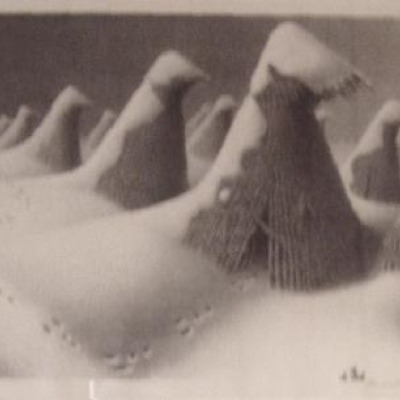 January by Grant Wood, 1938 Lithograph