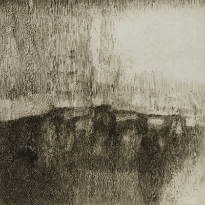 Waiting by Harold Altman, 1959 Etching 