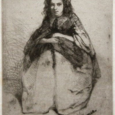Fumette by James McNeil Whistler, Etching 1858