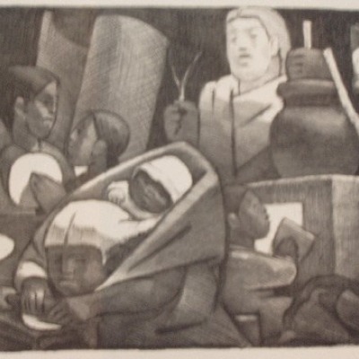 The Distaff Side by Jean Charlot, Lithograph 1951