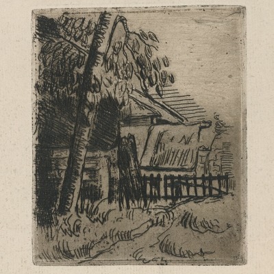 Landscape Near Auvers by Paul Cézanne, 1873 Etching