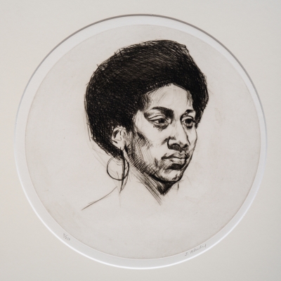 Portrait of a Girl by Sigmund Abeles, 1971 Etching