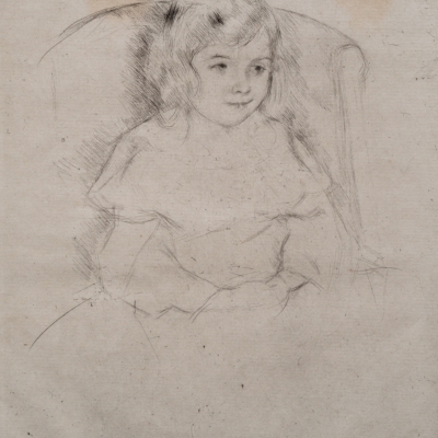 Sara Smiling by Mary Cassatt, 1904 Etching