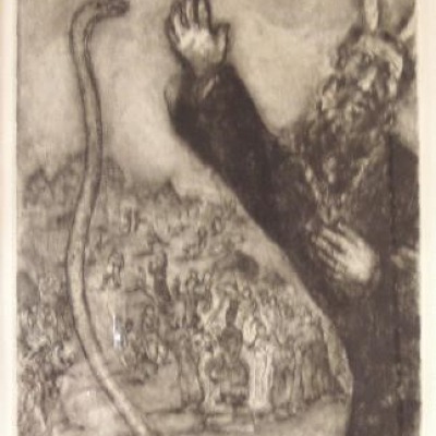 At God's Command by Marc Chagall, Etching 1931