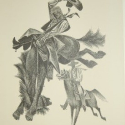 High, Wide and Handsome by Fletcher Martin, 1950 Lithograph