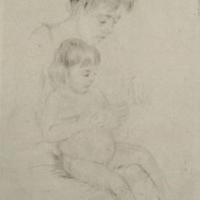 The Manicure by Mary Cassatt, Etching 1908