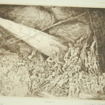 Cheetah by Michael Biddle, 1967 Etching