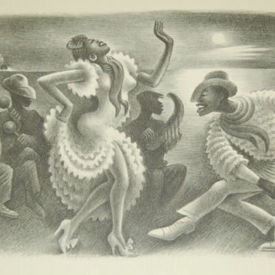 Rumba by Miguel Covarrubias, 1946 Lithograph