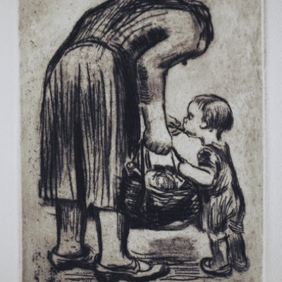 Mother Feeding Child by Käthe Kollwitz, 1928 Etching