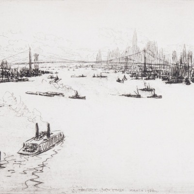 James McBey, New York March 1930