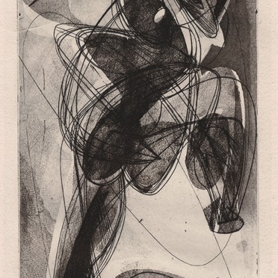 Personnage Agenouille by Stanley William Hayter,1950 Etching