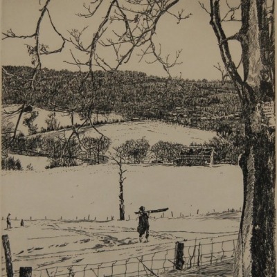 Powder Snow by Philip Kappel, 1953 Etching