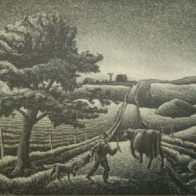 Summer Evening by Aaron Gunn Pyle, Lithograph