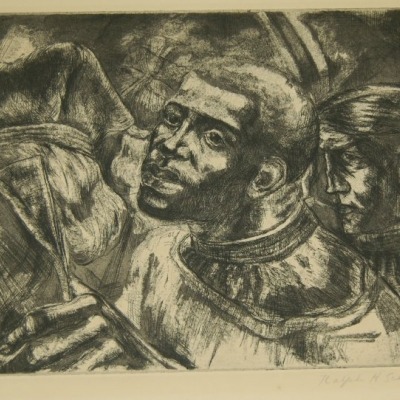 Israel in Egypt’s Land by Ralph Scharf, 1947 Etching