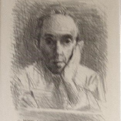 Self Portrait by Raphael Soyer, AAA Lithograph 1954