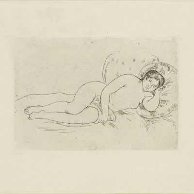 Reclining Nude by Pierre-Auguste Renoir, 1906 Etching