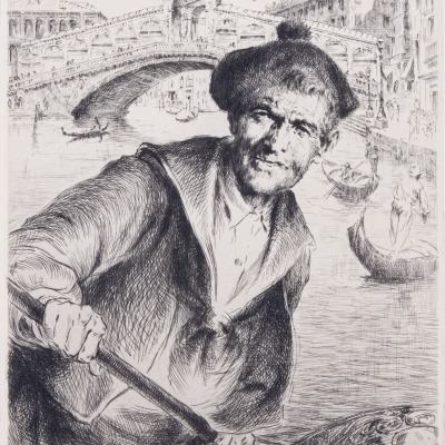 Arthur Heintzelman, The Gondolier (Venice)