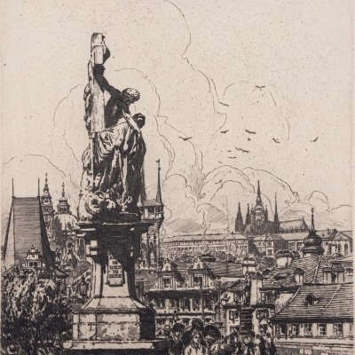 John Vondrous, View From Charles IV Bridge of Prague