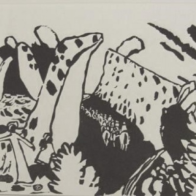Cavalcade by Wassily Kandinsky, Woodcut