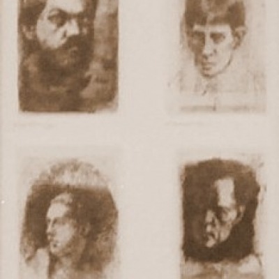 Four Artists by William Joseph Patterson, AAA Etching 1972