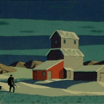 Dale William Nichols "Winter Scene" color serigraph