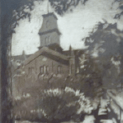 Nebraska Hall, UNL by Ben A. Benson, Aquatint Engraving