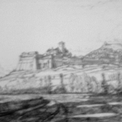 A View of Assisi by Ernest D. Roth, 1941 Etching